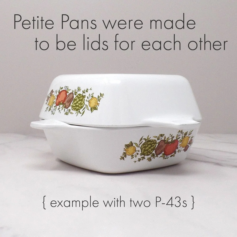 Vintage Corningware 1 3/4 cup Petite Pan (P-41-B), Spice O' Life (1972-79)
